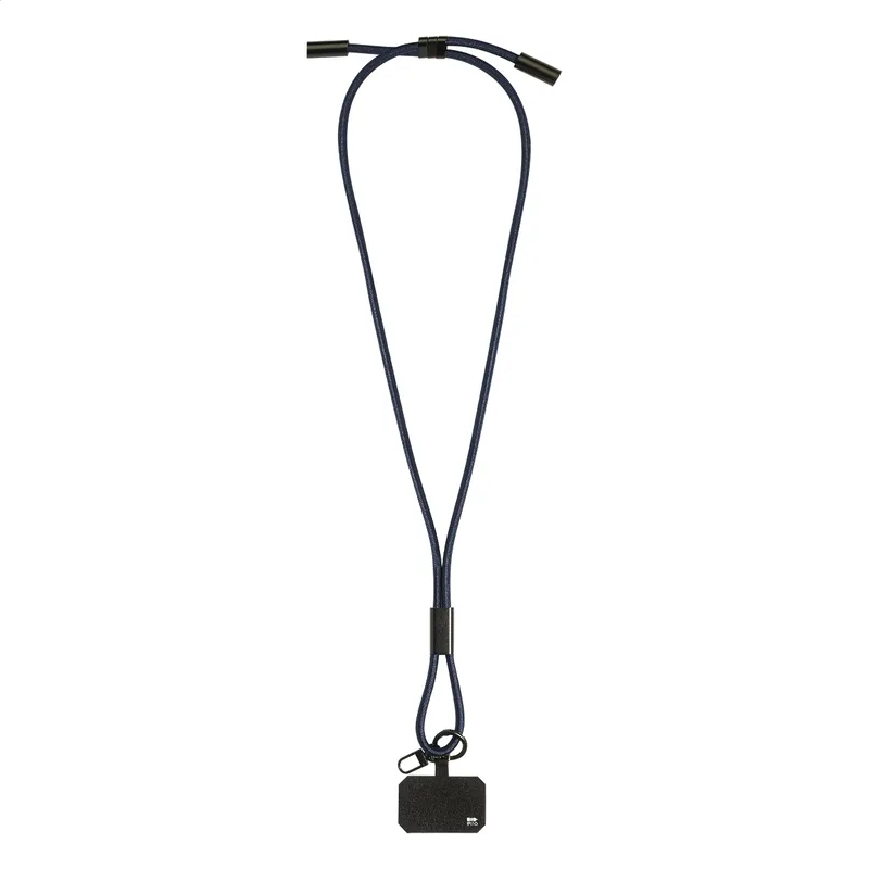 Ιμάντας Λαιμού (Lanyard) RPET με Καλώδιο USB-C σε χρώμα Σκούρο Μπλε. Εταιρικά Διαφημιστικά Δώρα | PERFECT advertising