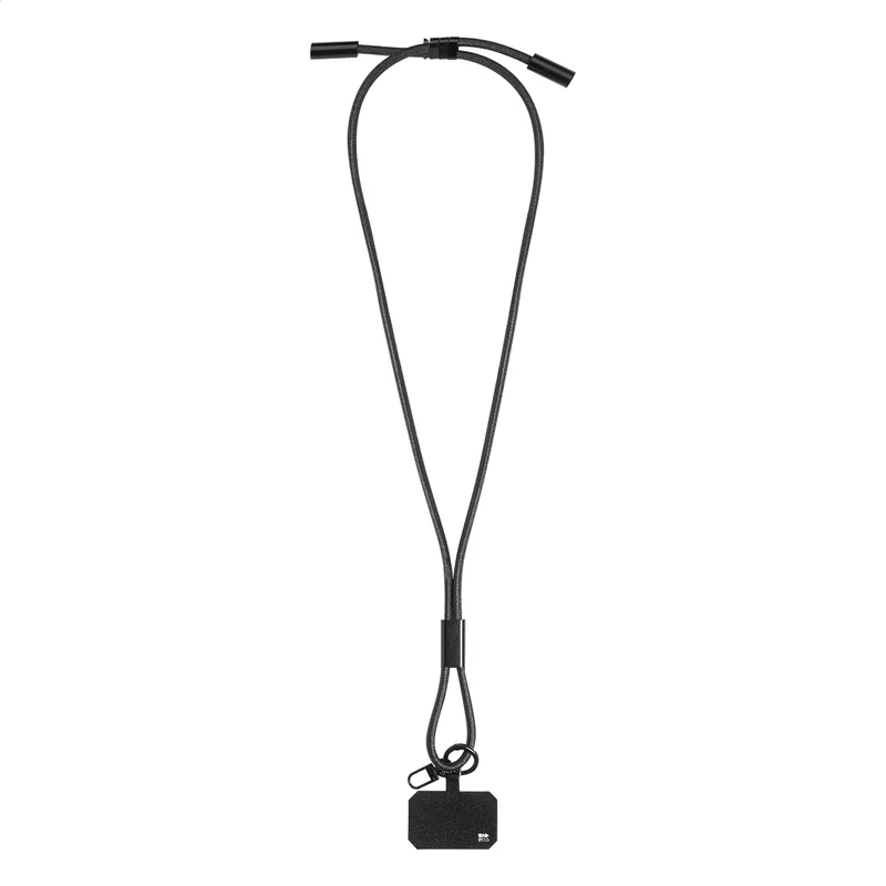 Ιμάντας Λαιμού (Lanyard) RPET με Καλώδιο USB-C σε χρώμα Μαύρο. Εταιρικά Διαφημιστικά Δώρα | PERFECT advertising