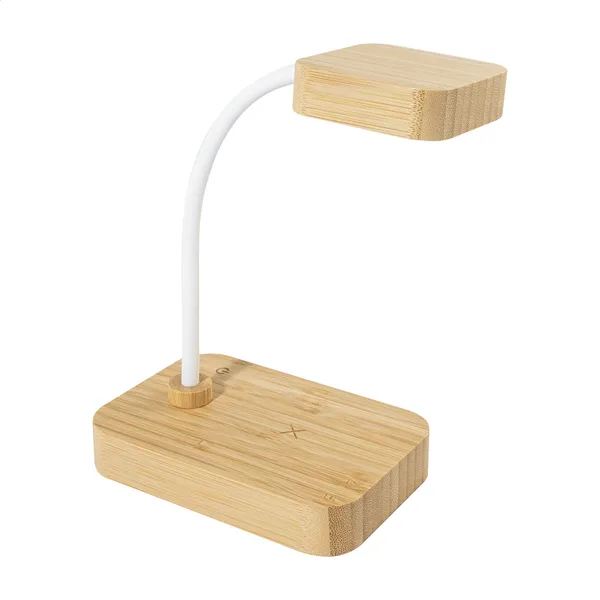 Τυπωμένο Φωτιστικό Bamboo με Ασύρματο Φορτιστή 15W. Εταιρικά Διαφημιστικά Δώρα | PERFECT advertising