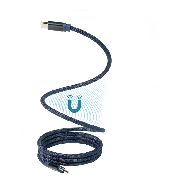 Μαγνητικό Καλώδιο USB-C με Λογότυπο από Ανακυκλωμένο Αλουμίνιο και RPET. Εταιρικά Διαφημιστικά Δώρα | PERFECT advertising