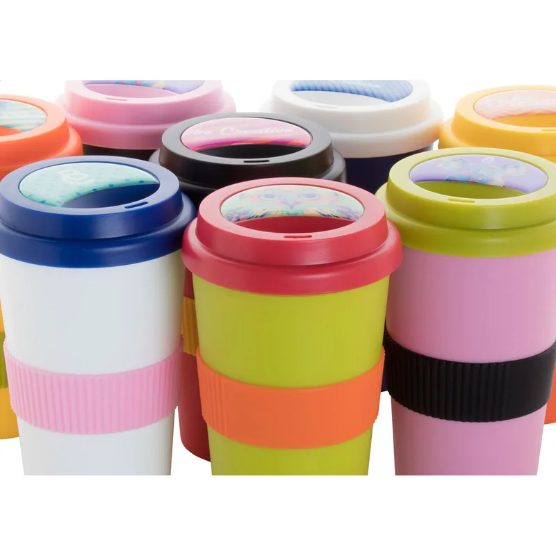 Διαφημιστικό Ποτήρι Θερμός 400ml με Δακτύλιο Σιλικόνης. Επάνω όψη - Προϊόντα Προβολής με Λογότυπο | PERFECT advertising