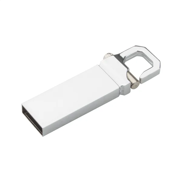 Διαφημιστικό USB Flash Drive Μεταλλικό με Καραμπίνερ. Εκτύπωση Λογοτύπου σε Εταιρικά Δώρα | PERFECT advertising