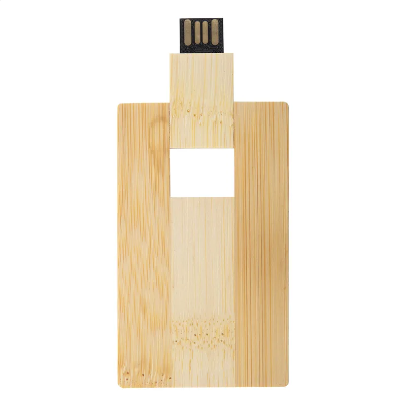 USB Flash Drive από Μπαμπού — Λεπτομέρεια Επιφάνειας με Εκτύπωση Λογοτύπου. Προϊόντα Προβολής | PERFECT advertising