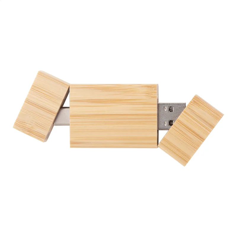 USB Flash Drive OTG Μπαμπού με Διπλή Σύνδεση USB και USB-C. Προϊόντα Προβολής σε Φυσικό Υλικό | PERFECT advertising